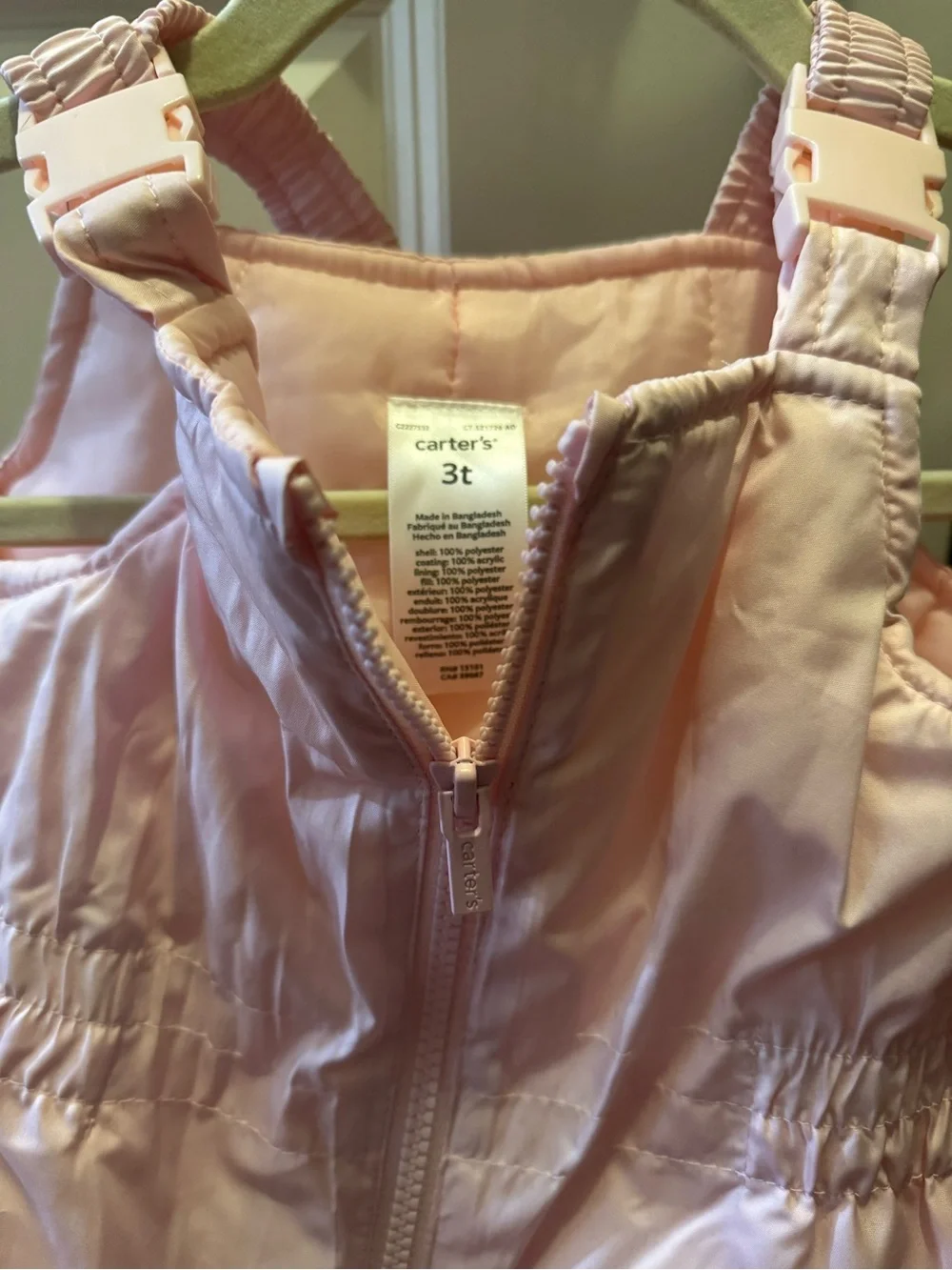 Kids Pink Insulated Snow Bib